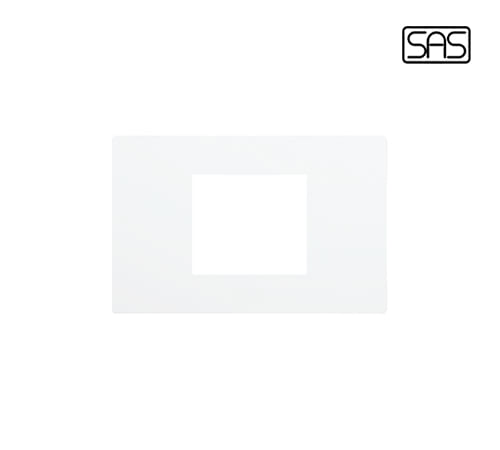 Classico Square Cover Plate 2 Modules White - SAS - 27342 - 001