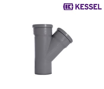 Kessel - PP Drainage Tee 45º - 4 Inch - (110 mm) - 352040009