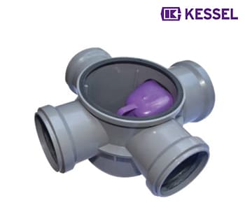 Kessel - Floor Drain 3 Inlets 50 mm With 1 Outlet 75 mm & Upper Socket - 37309939