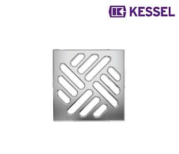 Kessel - Slotted Drain Covers Stainless Steel Upper Section 15x15 cm - 375020040