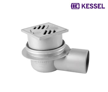 Kessel - Point Drain With Lateral Outlet 75 mm 100x100 mm - 375029966