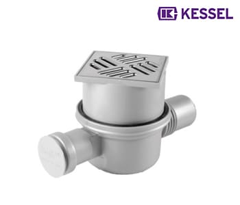 Kessel - Kitchen Drain 100x100 mm With Inlet 40 mm & Outlet 50 mm - 375029974
