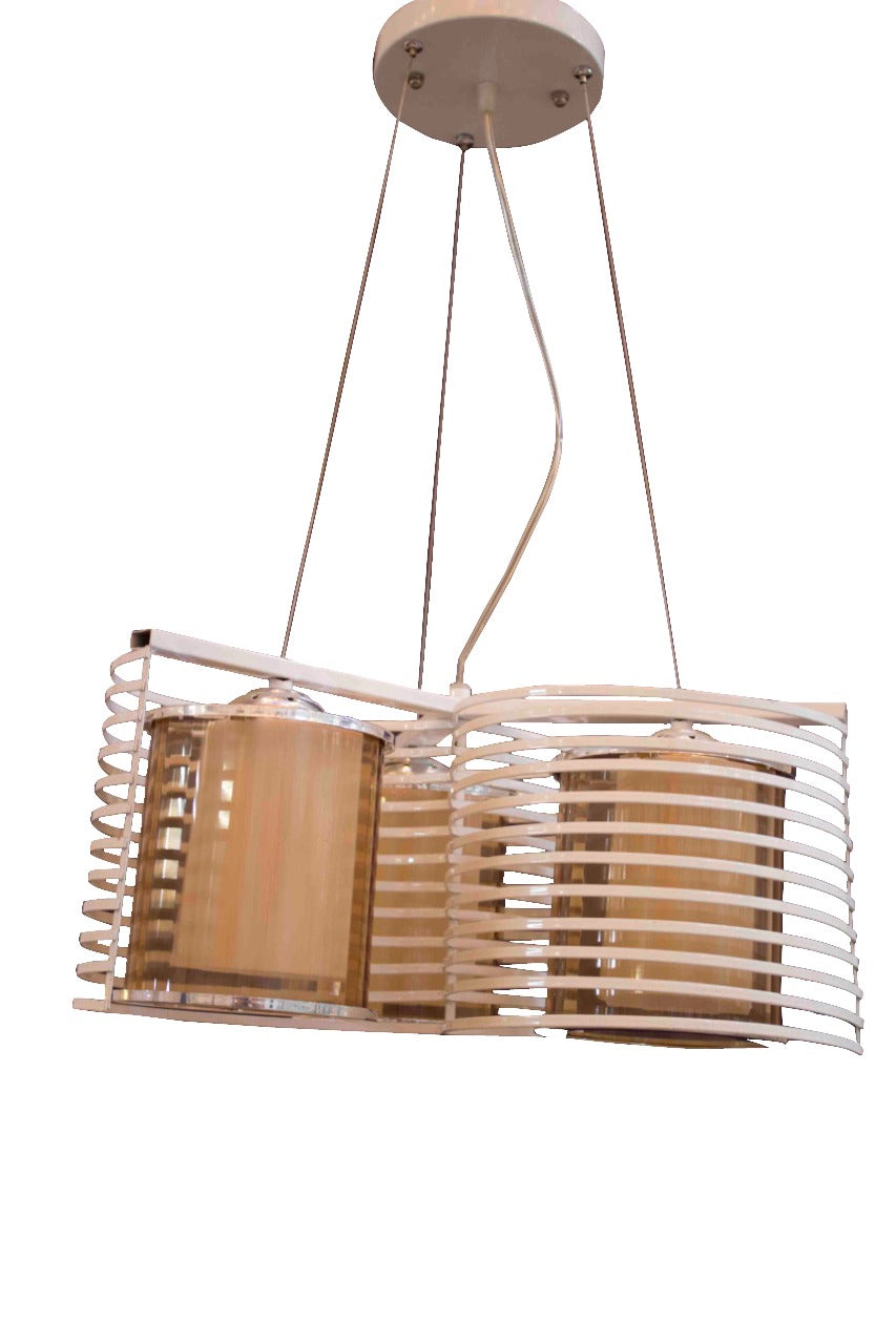 Al Tahhan White Metal Pendant 150×40×20 cm - 3 Bulbs - TH-3991/3