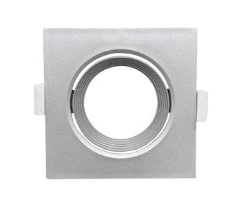 Bareeq Fixed Square Frame Spot Without Lamp - Silver - 39991042244666