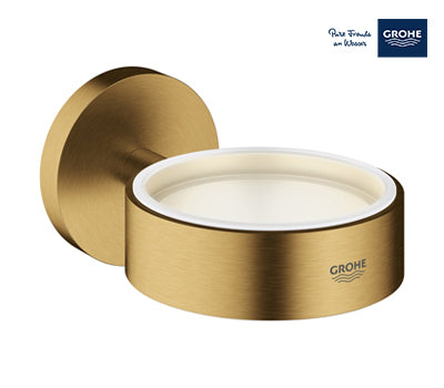 Grohe Essentials Ceramic Soap Dish With Holder - Matte Gold - 40369GN1