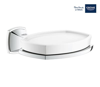 Grohe Grandera Holder With Ceramic Soap Holder & Soap Dispensers - Chrome - 40628000