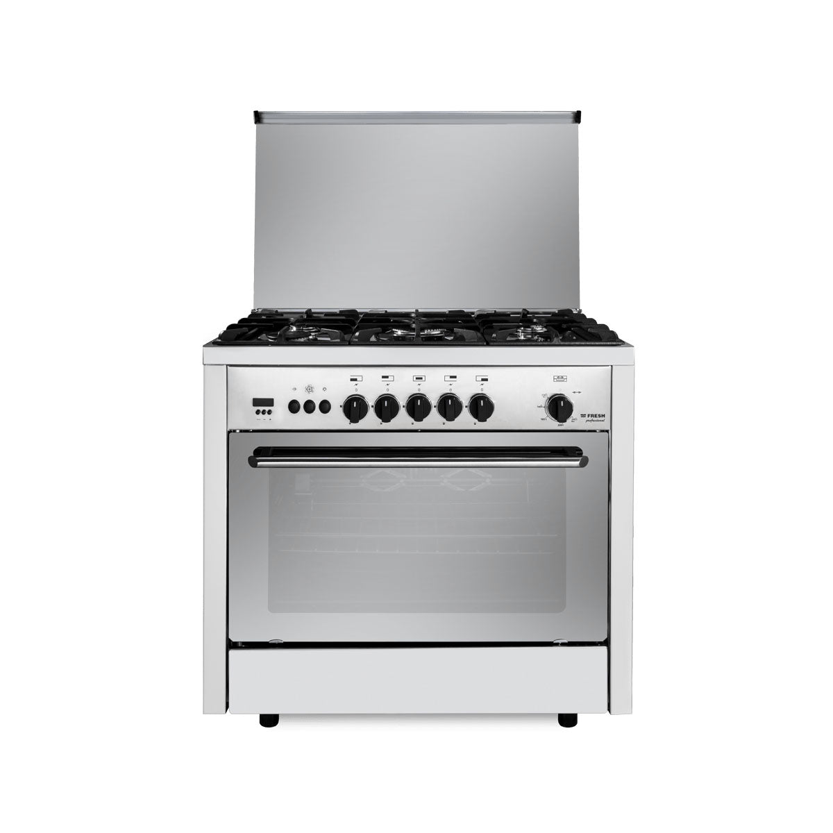 Fresh Professional Gas Cooker - Stainless Steel - 5 Burners - 90 cm - 500000095