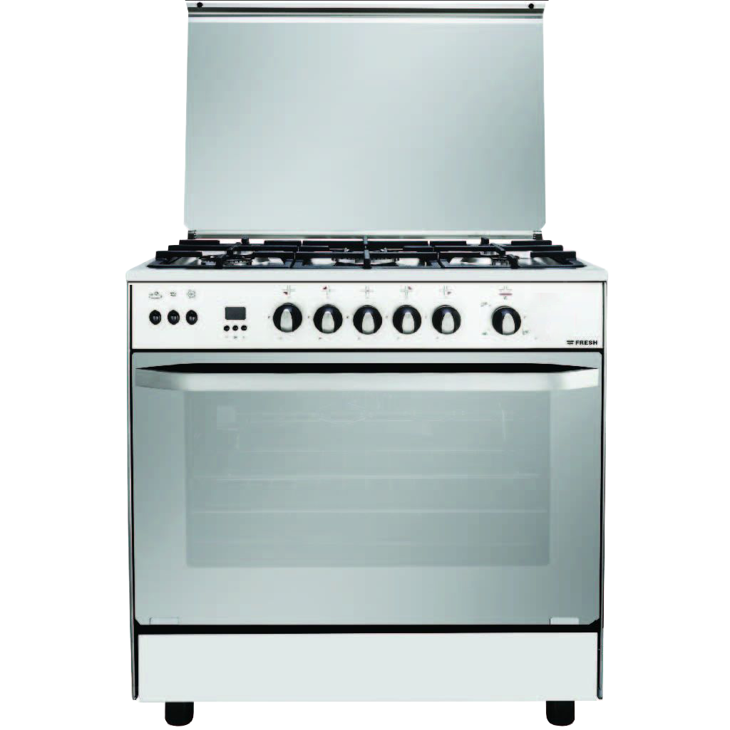 Fresh Hammer Digital Gas Cooker with Air Fryer - Stainless Steel - 5 Burners - 90x60 cm - 500014442