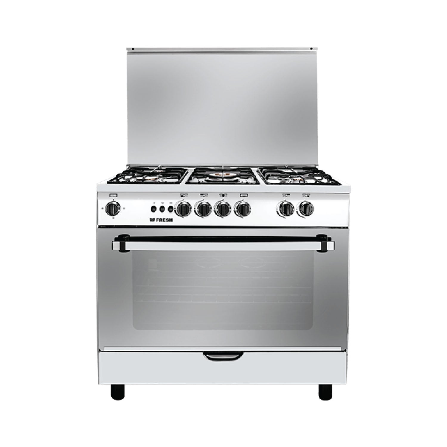 Fresh Jumbo Gas Cooker - Stainless Steel - 5 Burners - 90 cm - 500016271