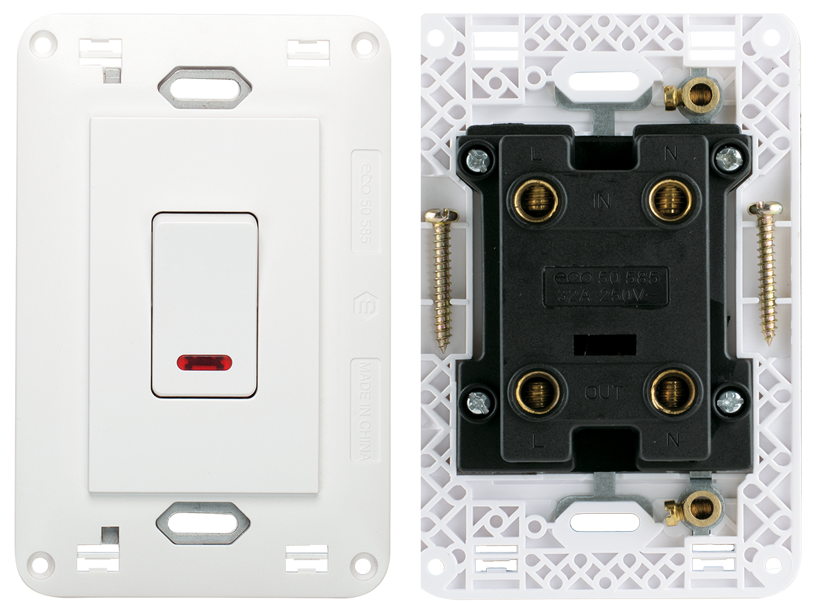 AC Disconnecting switch Without Cover - White - 32 A - ECO SAS - 585 50