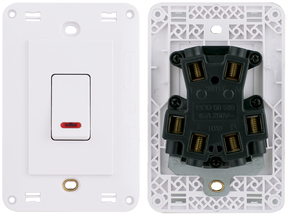 AC Disconnecting switch Without Cover - White - 45 A - ECO SAS - 58501 50