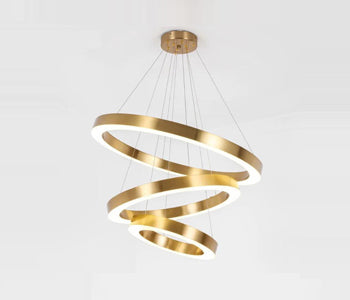 Qurtoba Chandeliers - Gold - Stainless Steel & Acrylic -50*50*150 cm - 55550004