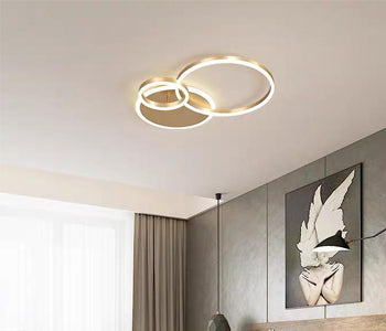 Qurtoba Ceiling Lamps - Gold - Metal & Acrylic -7*60*40 cm - 55550006
