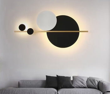 Qurtoba Wall Lamp - Black &Gold &White - Metal -4*60*30 cm - 55550036