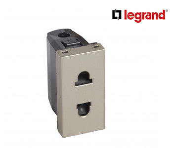 Euro - US Power Socket Outlets Arteor With Shutters - 1 Module - Champaign - Legrand - 570037