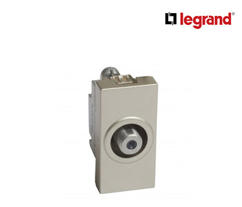 TV Single Shielded "F" Type Arteor TV Sockets - 1 Module - Champagne - Legrand - 570050