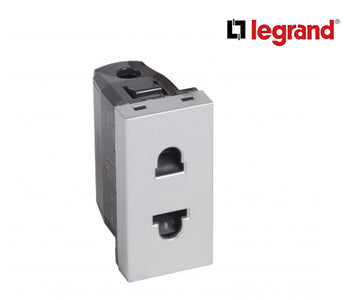 Euro - US Power Socket Outlets Arteor With Shutters - 1 Module - Soft Alu - Legrand - 571037