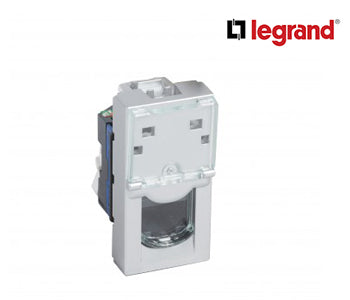 Rj45 Socket Arteor - Category 6 Utp - 8 Contacts - 1 Module - Soft Alu - Legrand - 571057