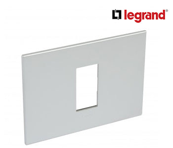Plate Arteor - Italian/Us Standard - Square - 1 Module - Soft Alu - Legrand - 571411