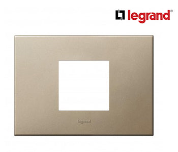 Plate Arteor - Italian/Us Standard - Square - 2 Module - Champagne - Legrand - 571432