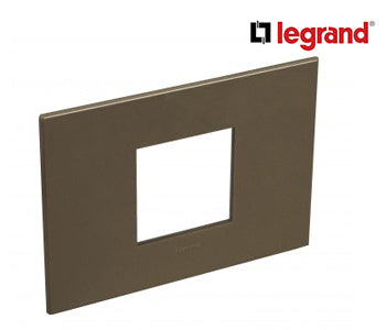 Plate Arteor - Italian/Us Standard - Square - 2 Module - Dark Bronze - Legrand - 571442