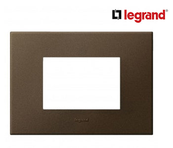 Plate Arteor - Italian/Us Standard - Square - 3 Module - Dark Bronze - Legrand - 571443