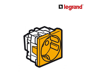 German Standard Socket Outlets Arteor With Shutters - 2 Modules - Orange - Legrand - 572460
