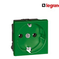 German Standard Socket Outlets Arteor With Shutters - 2 Modules - Green - Legrand - 572462