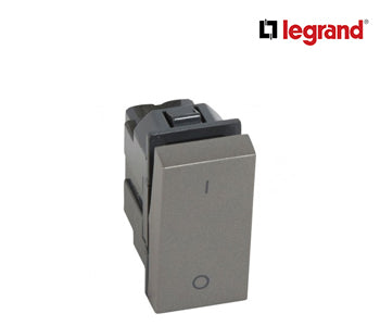 1-Way Double Pole Switch Arteor 20 AX 250 V~ - 1 Module - Magnesium - Legrand - 572513