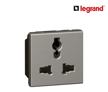 Multistandard Socket Outlets Arteor With Shutter - 2 Modules - Magnesium - Legrand - 572623