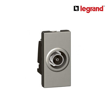 TV Single Shielded "F" Type Arteor TV Sockets - 1 Module - Magnesium - Legrand - 572663
