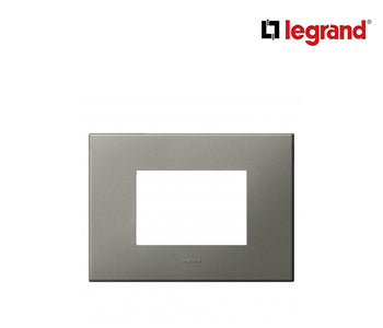 Plate Arteor - Italian/Us Standard - Square - 3 Module - Magnesium - Legrand - 575017