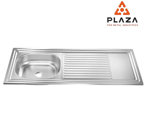 Plaza Sakr - Stainless Steel Kitchen Sink - 1 Bowl With Single Drain Board 120 cm - 602010303