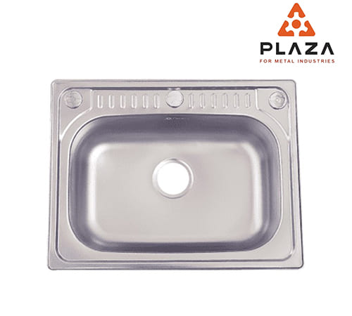 Plaza Style - Stainless Steel Kitchen Sink With Drain - 1 Bowl 66×51 cm - 602020101