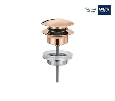 Grohe Waste Set With Push-open Plug - Rose Gold - 65807DA0