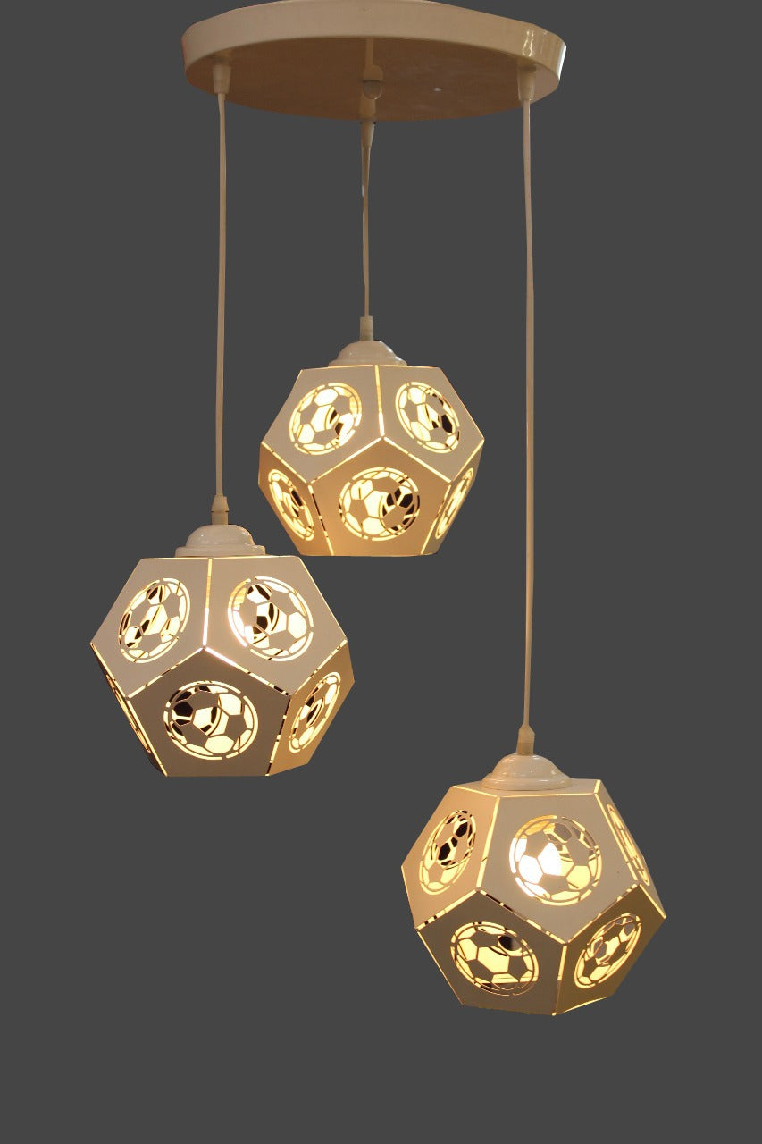 Al Tahhan White Ferforger Pendant 150×45×25 cm - 3 Bulbs - TH-7008/3