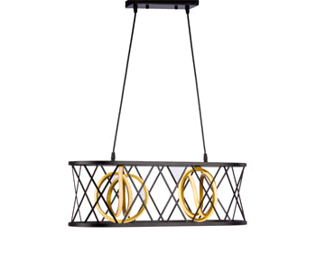 Kandil Egypt Pendant - 20*60 cm - Metal - Black - 8083