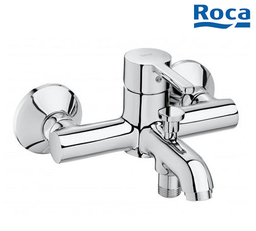 Roca Carelia - Wall-mounted Single-lever Bath-shower Mixer - Chrome - A5A028AC0K