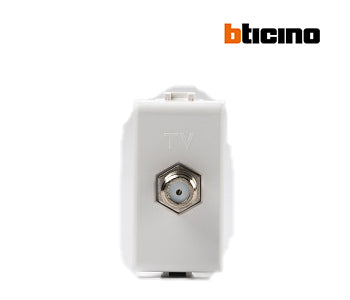 Type F TV female connector White - Bticino - AM5173DFE