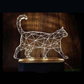 Cat Night Light for Children 3D Lamp Kitty Illusion Lights Soft LED Warm White - Large - B0BFW9JXYT