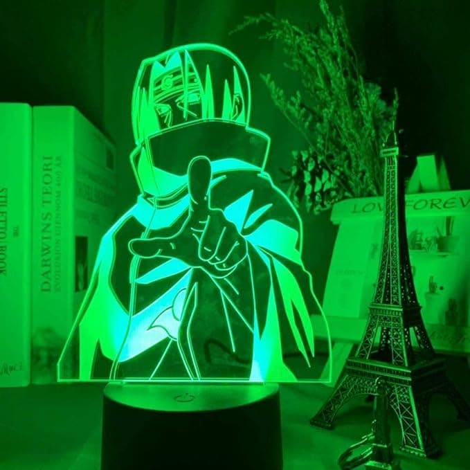 مصباح مكتب اكريليك لانمي ناروتو - شخصية ايتاشي 16 لون مختلف مع ريموت تحكم عن بعد و وصلة USB - B08R2KKK9M