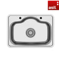 Asil Turkish Stainless Steel 1 Bowl Kitchen Sink 52.5×74.5 cm - Asil - AS 186