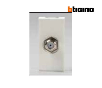 Type F TV female connector Ivory - Bticino - BE4269FY