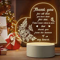 Heart Shaped Acrilic Desk Lamp With Plastic Base & Switch Control - Charged By USB - B0C38VQ52G