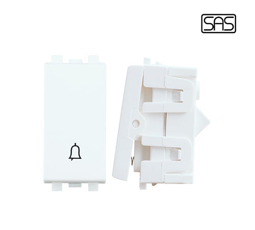 Classico Push Button with Bell Icon White - SAS-CLA 30 512