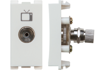 Curve TV Socket - White - 900 W - SAS - CRV-60-228