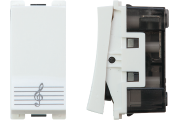 Curve Buzzer With Buzzer Symbol White - SAS - CRV-60-512