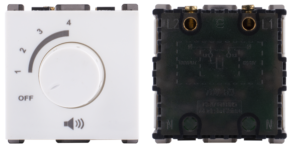 Curve Sound Dimmer - White - 250 W - SAS - CRV-60-805