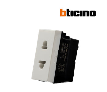 Euro-US socket - 16A White - Bticino - D4125