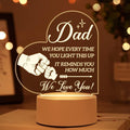 Heart Shaped Acrilic Desk Lamp For Fathers With Plastic Base & Switch Control - Charged By USB - B0BWHG6W2G